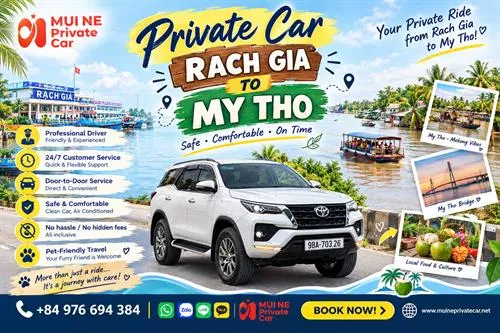 Rach Gia to My Tho Private Car